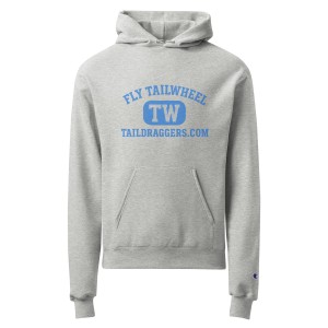 TW College Blue Lettering Champion hoodie