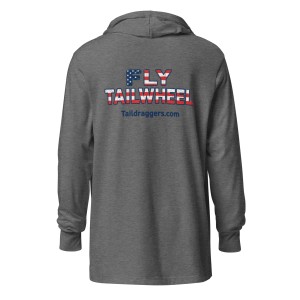 Fly Tailwheel Hooded long-sleeve tee gray