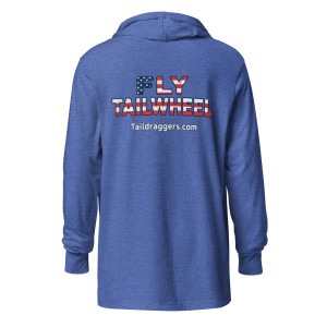 Blue Hooded long-sleeve Taildraggers Tee
