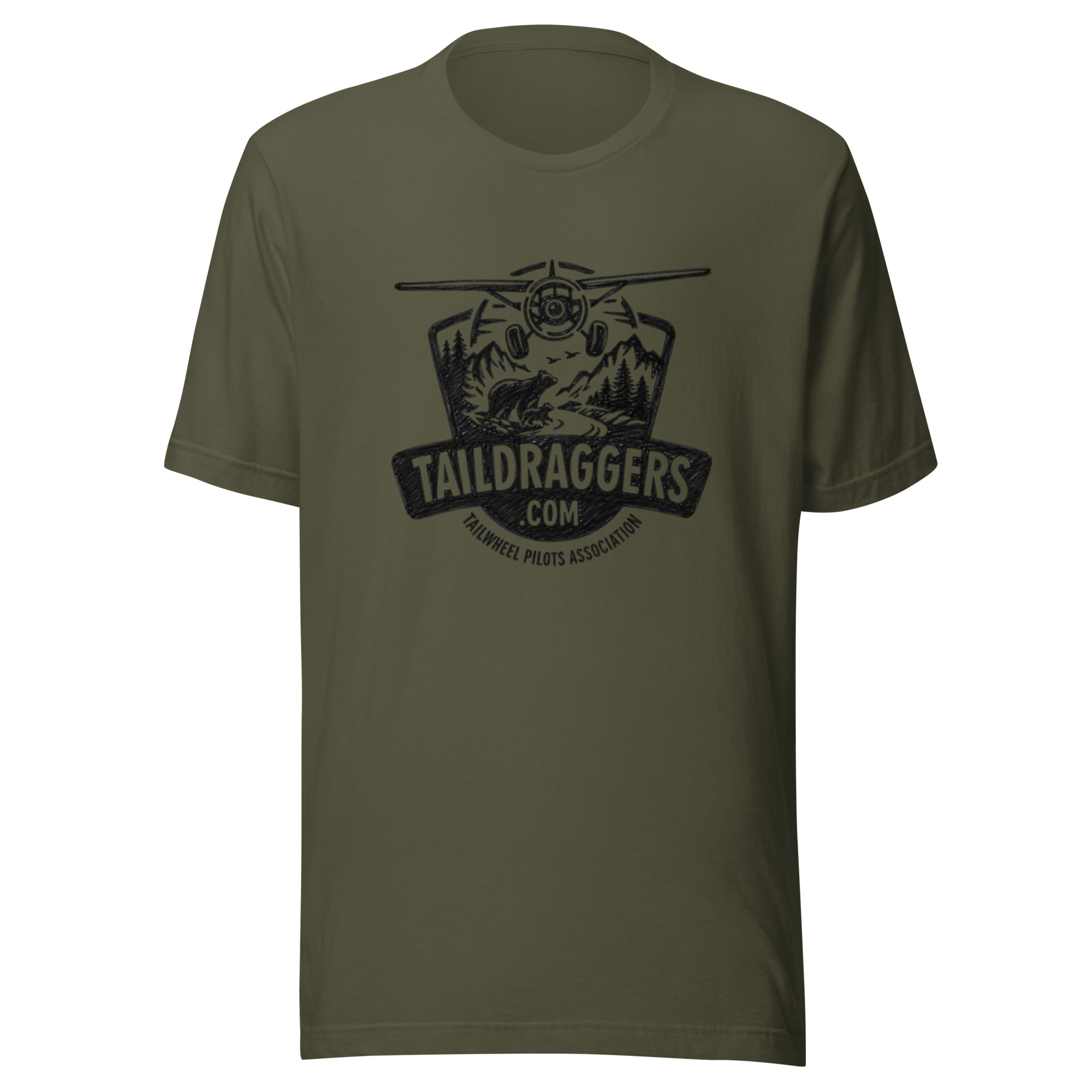 de Havilland Military OD cotton T-shirt